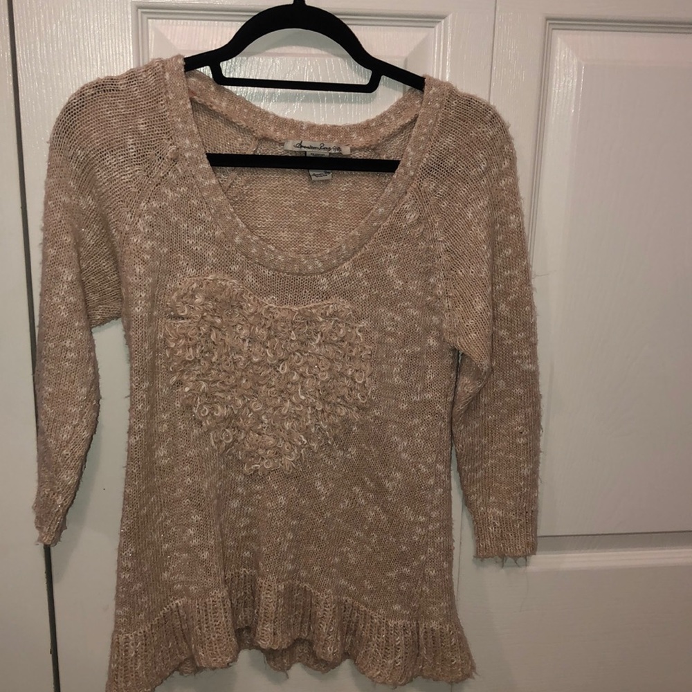 Pink heart sweater